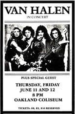 Van Halen: Oakland, CA @ Oakland Arena 1981
