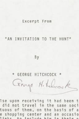 An Invitation to the Hunt