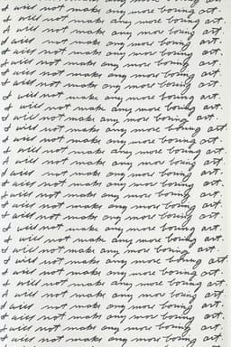 I Will Not Make Any More Boring Art